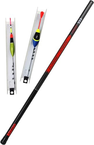 Storfisk fishing & more Stipprute Stippangel Set Teleskoprute aus Glasfaser mit 2 Fertigangel-Montagen, Länge:6 m