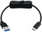 HuaLiSiJi USB A 3.0 to USB C Cable with Switch USB C Data and Charging Cable for Fan, Camera, Cell Phone Type C (Black, 0.3 m)