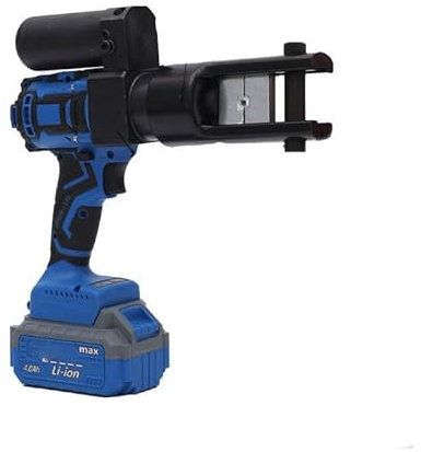 MXBAOHENG 60KN Crimpadora Hidráulica recargable 10-300 mm² con 2 baterías 21 V 4 A Crimpadora de Alambre Hidráulica Eléctrica con 12 insertos de presión para contactos de cobre y aluminio
