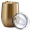 12oz Tumbler with lid, Stainless Steel Travel Mugs Double Wall Insulated Coffee Cup, Insulated Travel Tumbler for Cold & Hot Drinks (Gold)