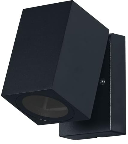 Osram Outdoor wall lamp Endura Classic Cube ADJ WALL, Black, GU10 Socket (max 35W), can be Equipped with Normal or smart lamp, Adjustable Head, Protection IP44
