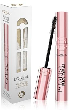 L'Oréal Paris Natale Set Regalo Make Up con Mascara Big Deal, Adatto a Occhi Sensibili, Volumizzante, Lunghezza Senza Grumi, Formula Modulabile e Stratificabile, Con Self Smoothing Complex, 9,4ml