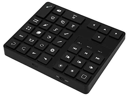 CHICIRIS Mini Tastiera da Disegno Compatta - Tastiera Ergonomica con Scorciatoie da Disegno a 35 Tasti - Compatibile con Programmi OS X Come Premiere Color, Illustrator e Final Cut Pro X Delicata