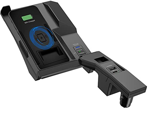 Pexorin Auto QI Wireless Charging Telefon Ladegerät 10W Schnellladeplatte Ladehalter, for, for X5 G05 X6 G06 2019 2020 2021 Kfz-Ladepad