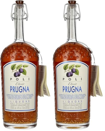 Poli, Elisir Liquore di Prugna - 700 ml (Confezione da 2)