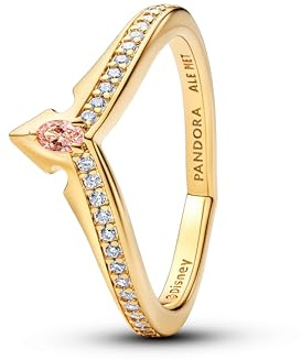 PANDORA Damenring Disney Prinzessin Aurora Tiara Goldfarben 164334C01