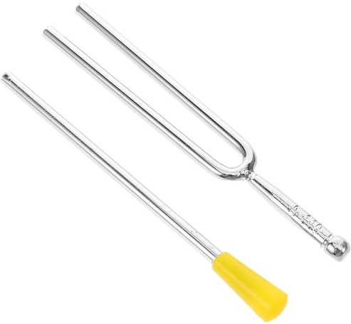 Hoement Standard Pitch Tuning Fork Professional Activator Metal Instrument 440hz with Striker Portable Design for Guitar and Piano Music Teaching and Practice