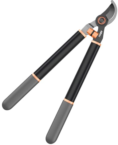 AIRAJ 52 cm, potatura bypass, potatura da giardino, potatura senza sforzo (6 cm max), lama in acciaio tagliente, con cuscinetti ammortizzati, adatto per il taglio orticolo