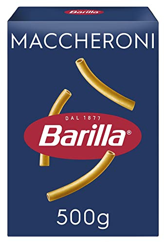 Barilla Pasta Klassische Maccheroni n.44 aus hochwertigem Hartweizen immer al dente, 8 x 500g