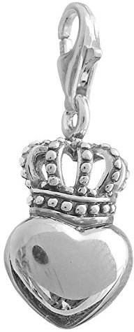 Thomas Sabo Damen-Charm Club-Anhänger Herz mit Krone 925er Sterlingsilber 0713-001-12