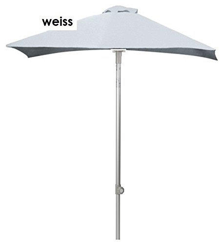 Jan Kurtz 2x2 m Sonnenschirm weiss aus Aluminium mit Knickgelenk Elba