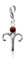 Unbekannt Charm Anhänger Sternzeichen Widder 15mm, 925 Sterling Silber mit Jaspis Edelstein rot, Karabiner für Armband Kette