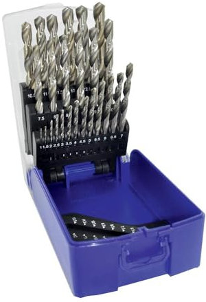 TIVOLY 11451070017 - Estuche G RECTIF 25 brocas metal punta en cruz HSS Ø 1>13 mm 1/2