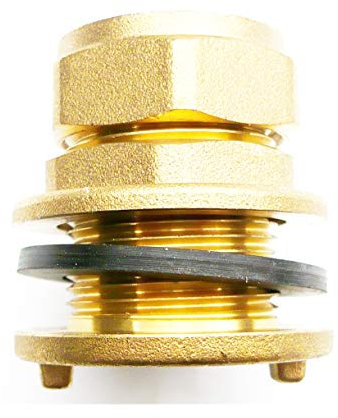 Brass 22 mm Compression Tank Connector