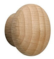 Metafranc Möbelknopf Ø 30 mm - Buche - unbehandelt - Hochwertige Verarbeitung - Formschön & dekorativ - Inkl. Montagematerial / Zierbeschlag / Möbelbeschlag / Möbelknauf / 130021