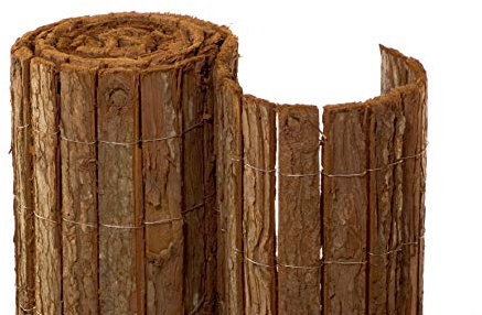 NOOR Rindenmatte Country 2,00 x 3m I Natürliche Baumrinden-Sichtschutzmatte I Wetterfester, robuster Balkonzaun I Stabiler Windschutz für Terrassen/Gärten/Tennisplätze
