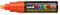 Rotulador Uni Posca PC-8K Pintura Cristal Pluma Ancha Punta Plana 8.00mm Naranja Fluorescente