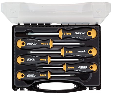 Felo Schraubendreher Satz ERGONIC, 7-tlg in Koffer SL, PZ, PH