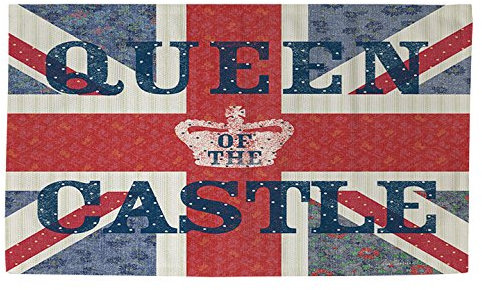 Manual Woodworkers & Weavers Dobby Badteppich, 1,2 x 1,8 m, Union Jack Queen of The Castle