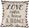 Sass & Belle Love Makes A House Chevron Retro Kissen mit Innen, Mehrfarbig