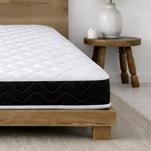Starlight Beds Midnight Small Double Mattress Hybrid Sprung and Foam Layer | Coil Spring, 120x190x18cm, 7 Inch Deep, Budget Friendly Value Comfort, Soft Support, Rolled & Boxed, UK Manufacturer