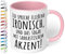 True Statements Lustige Tasse ich spreche fließend ironisch und das sogar mit sarkastischem akzent - Kaffee-Tasse mit Spruch - Geschenk für Mitarbeiter - Chef - Büro - Arbeit, innen Rosa