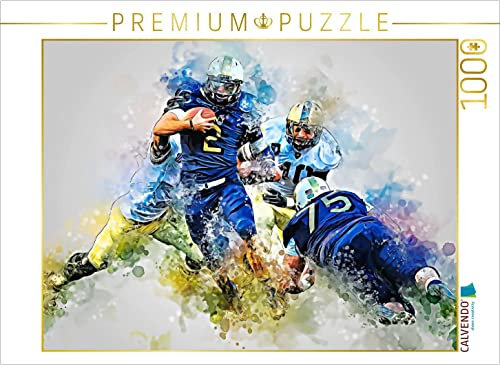 CALVENDO Puzzle American Football extrem 1000 Teile Puzzle quer | 1000 Teile Lege-Größe 64 x 48 cm Foto-Puzzle für glückliche Stunden