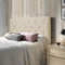 marcKonfort Tête de lit Oslo 160X100 cm, capitonnée Tissu Beige grillé, Épaisseur Totale de 8 cm