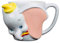 Disney Alice au Pays des Merveilles Tasse en céramique sculptée 3D Motif Chat du Cheshire Dumbo. 23-Ounces Bleu
