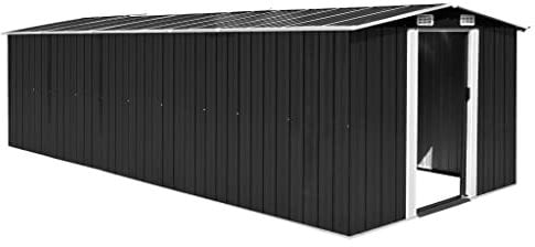 vidaXL Gartenhaus, Metall, Anthrazit, verschiedene Größen