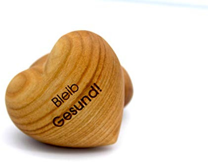 Thankgoods Sag's mit Herz Handschmeichler Bleib Gesund - Ideal für Stressabbau und positive Energie