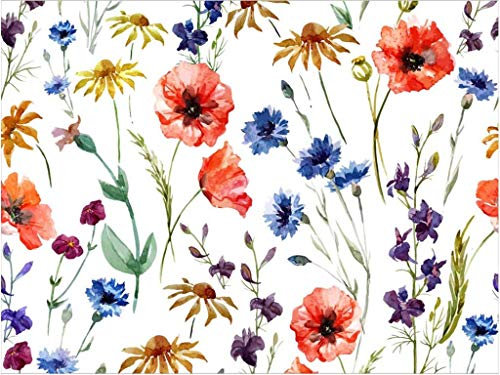 Tischset | Platzset abwaschbar - Wiesenblumen - aus erstklassigem Vinyl (Kunststoff - BPA-frei) - 4 Stück - Eine besondere Tischdekoration - Tischunterlage - Tischmatte - Made in Germany