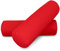 Happers Nackenrolle 2er-Pack 50x15cm aus Kunstleder Rot. Nackenkissen zur Linderung von Haltungsschmerzen oder zum Schlafen