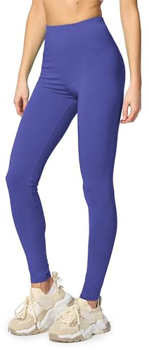 Merry Style Leggings Damen Baumwolle für das ganze Jahr Bequeme Leggings Blickdicht Damen Ideal für Yoga Sport Gym und Freizeit MS10-198 (Kobalt,XXL)