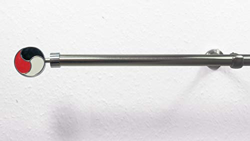 Rollmayer elegant und modern Chrom Vorhangstange/Gardinenstange Ø 19mm (400cm Zen, Chrom rohr, 2-läufig) verschiedene Größen und Endstücken Ohne Ringe!