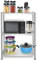 Gunolye 3 Tier Stainless Steel Shelving Unit,Multipurpose Metal Modern Small Storage Rack,Standing Shelf Microwave Rack,Plant Stand,for Kitchen,Living Room,Office,Garage,Patio(79cm x 59cm x 35cm)
