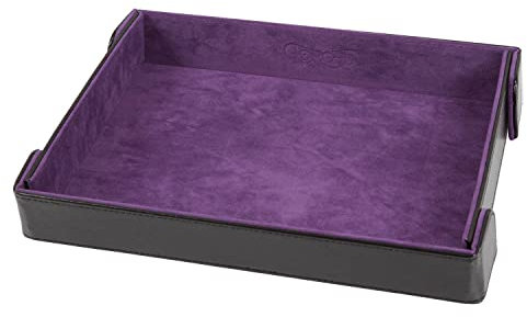 Forged Dice Co. Magnetisches 24,1 cm Doppelfalt-Würfeltablett – Vienna zusammenklappbar, leise, Metall-Würfeltablett für DND & Würfelspiele, Lila