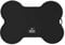 20.5 x 14.5 Dog Food Mat Dog Bowl Mat for Food and Water Silicone Non Spill Bone Shaped Cat Feeding Mat Puppy Placemat Waterproof - Black
