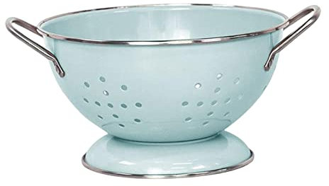 Piatti smaltati per scolapasta, Piatti per Frutta Auto drenanti in Stile Vintage, Set di stoviglie in Metallo, Decorazione della Cucina, Piccolo Verde