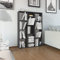 Raumteiler/Bücherregal,Bücherregal,Aufbewahrungsregal Freistehender Bücherschrank für Haus, Wohnzimmer, Schlafzimmer Hochglanz-Grau 100x24x140 cm