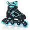 Nattork Inline Skates für Jungen, 4 Größen Inliner Kinder mit Leuchtendem Rad, Verstellbar Inline Skates für Jungen Mädchen Rollerblade für Anfänger Kleine Kinder (Teal, Medium 32-36 EU)