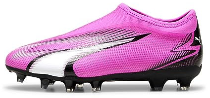 PUMA Ultra Match LL FG/AG Jr, Soccer Shoe, Poison Pink White Black, 29 EU