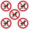 Kleberio® Selbstklebende Aufkleber - Hier kein Hundeklo - 10 cm 5 Stück Piktogramm wetterfest Aufkleber Schutz vor Beschmutzung durch Hundekot Hundedreck verboten Hinweis Sicherheit für saubere Wege