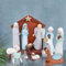 ACTLATI Set mit 12 Krippenfiguren, bunte Krippensets, Harz-Ornamente, handgeschnitzte Skulptur, Heimdekoration, Geschenk, erste Weihnachtsgeschichte, Dekoration, Urlaub, religiöse Geschenke