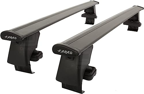 Barre portatutto Aerodynamic Black in alluminio della Farad con kit compatibile con LAND ROVER RANG ROVER EVOQUE 5 porte dal 2019 in poi senza corrimano (senza railing)