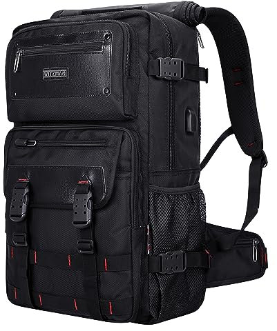WITZMAN Carry On Travel Backpack for Men Duffle Bags Fit for 17 Inch Laptop Airline Approved Laptop Backpack (B685 Black)