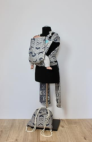 Kaami Buckle Tai | Babytrage | Halfbuckle | 62/68-104/110 cm | Bauchtrage & Rückentrage | ab 2./3. Monat bis Kleinkindalter | Baby Carrier | Maniero