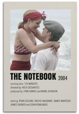 ceok Filmposter The Notebook, klassischer Film, Wandkunst, Dekor, Bild, Gemälde für Wohnzimmer, Schlafzimmer, Dekoration, 40 x 60 cm, ungerahmt