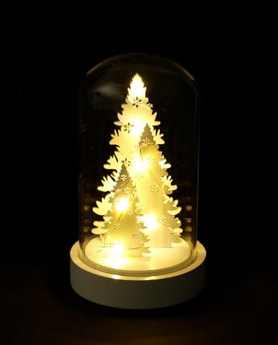 Weihnachtsbeleuchtung Dekoglocke Motiv Xmas, 20cm, 10 LED, Batteriebetrieb, Indoor