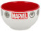 Elbenwald Ciotola per cereali Marvel - Ciotola con icone Spider-Man Iron Man Hulk Thor e Captain America Motivo - 600 ml - Altezza 8 cm - Ø 13 cm - Ceramica - Bianco Rosso